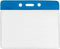 Blue Horizontal 4 1-4" x 4 3-8" Color Bar Vinyl Badge Holder - 100 Badge Holders 1820-1102 - All Things Identification
