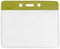 Horizontal 4 1-4" x 4 3-8" Color Bar Vinyl Badge Holder - 100 Badge Holders 1820-1107 - All Things Identification