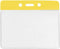 Yellow Horizontal 4 1-4" x 4 3-8" Color Bar Vinyl Badge Holder - 100 Badge Holders 1820-1109 - All Things Identification