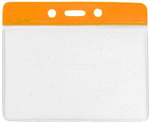 Horizontal  Color Bar Vinyl Badge Holder - 100 Badge Holders 1820-1110 - All Things Identification