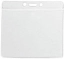Clear Horizontal 4 1-4" x 4 3-8" Color Bar Vinyl Badge Holder - 100 Badge Holders 1820-1200 - All Things Identification