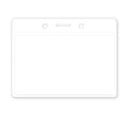 White Horizontal Color-Back Vinyl Badge Holder  - 100 Badge Holders 1820-2008 - All Things Identification