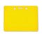 Yellow Horizontal  Color-Back Vinyl Badge Holder  - 100 Badge Holders 1820-2009 - All Things Identification