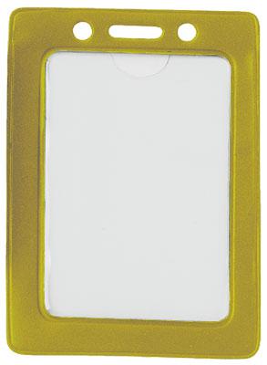 Vertical  Color-Frame Vinyl Badge Holder  - 100 Badge Holders 1820-3007 - All Things Identification