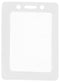 White Vertical Color-Frame Vinyl Badge Holder  - 100 Badge Holders 1820-3008 - All Things Identification