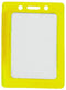 Yellow Vertical Color-Frame Vinyl Badge Holder  - 100 Badge Holders 1820-3009 - All Things Identification