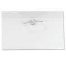 Clear Rigid Vinyl Horizontal Name Tag Holder with Nickel-Plated Steel Pin 4" x 2.5" 1825-2300 - All Things Identification