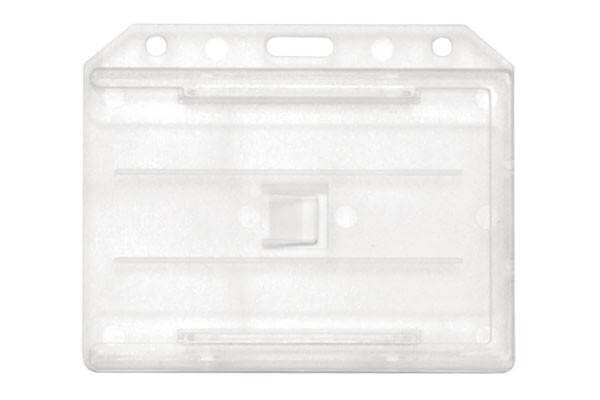 Clear Horizontal 2-Sided Multi-Card Holder 3.65" x 2.94" - All Things Identification
