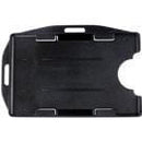 Black Rigid Hard Plastic Horizontal Open-Face 2-Card Holder 2.13" x 3.38" 1840-3101 - All Things Identification