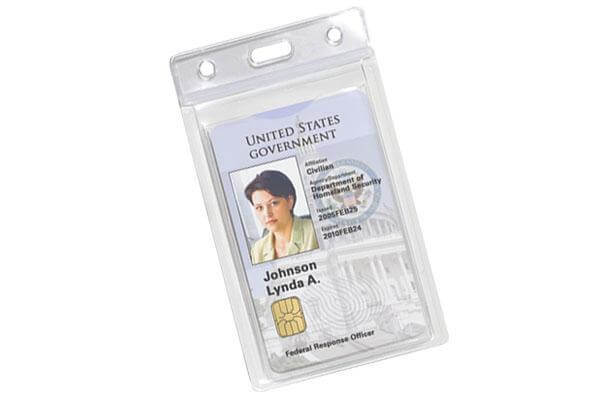 100 - Vinyl 2 Id Card Holder- FIPS 201 Shielded  PIV CAC 1840-5080 - All Things Identification
