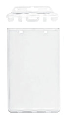 Clear Plastic Vertical Permanent Locking Card Holder 2.125" x 3.375" 1840-6045 - All Things Identification