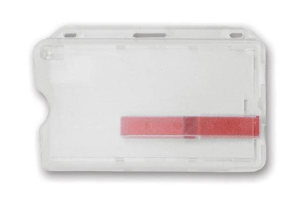 Frosted Rigid Plastic Horizontal 1-Card Dispenser with Extractor Slide 3.72" x 2.46" 1840-6410 - All Things Identification