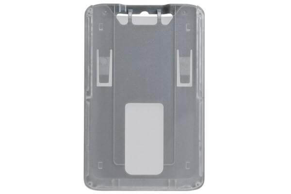 B-Holder Metallic Gray Rigid Hard Plastic Vertical Holder 2.13" x 3.38" 1840-6647 - All Things Identification