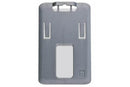 B-Holder Metallic Gray Rigid Hard Plastic Vertical Holder 2.13" x 3.38" 1840-6647 - All Things Identification