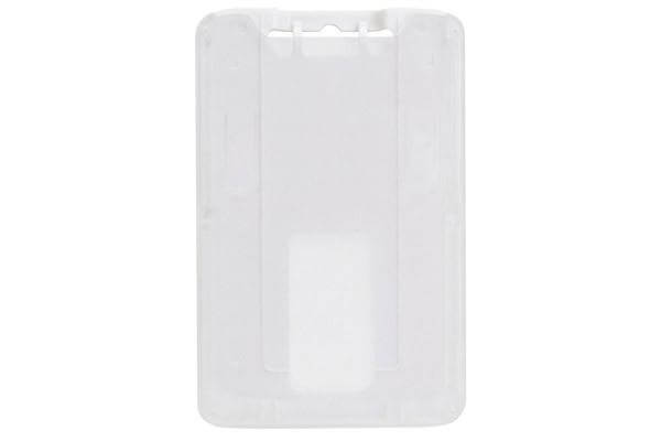 B-Holder Metallic White Rigid Hard Plastic Vertical Holder 2.13" x 3.38" 1840-6648 - All Things Identification