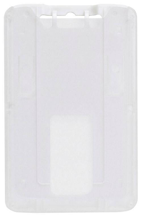 B-Holder Metallic White Rigid Hard Plastic Vertical Holder 2.13" x 3.38" 1840-6648 - All Things Identification