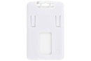 B-Holder Metallic White Rigid Hard Plastic Vertical Holder 2.13" x 3.38" 1840-6648 - All Things Identification