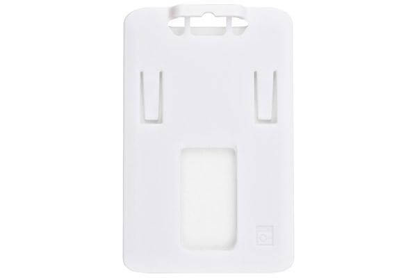 B-Holder Metallic White Rigid Hard Plastic Vertical Holder 2.13" x 3.38" 1840-6648 - All Things Identification