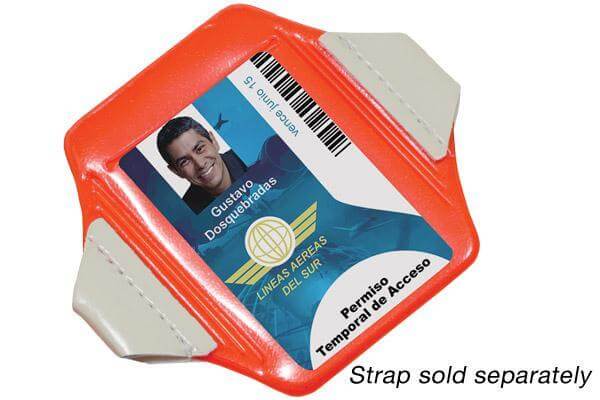 Neon Orange Vertical Armband ID Holder 2.38" x 3.38" 1840-7321 - All Things Identification