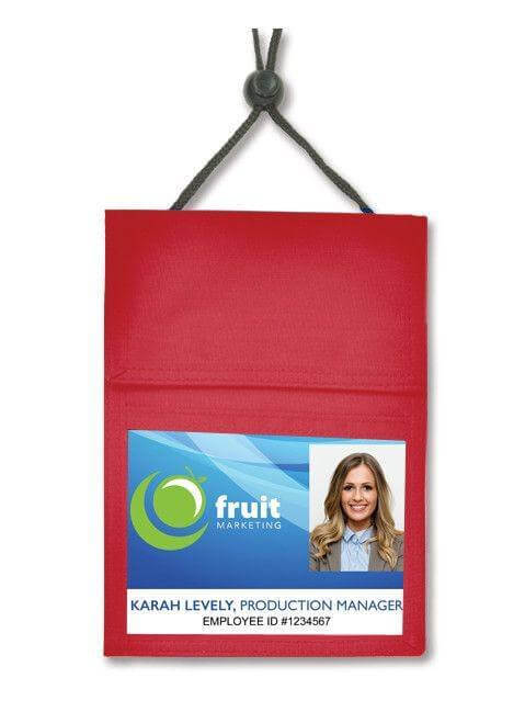 Red 3-Pocket Credential Wallet with Pen Compartments - All Things Identification