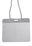 Gray Event Badges - Government- Military Size - 100 Badge Holders 1860-2808 - All Things Identification