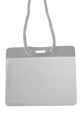 Gray Event Badges - Government- Military Size - 100 Badge Holders 1860-2808 - All Things Identification