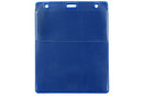 Royal Blue Vinyl Vertical Credential Wallet with Slot and Chain Holes 3" x 4.25" 1860-4003 - All Things Identification