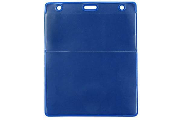 Royal Blue Vinyl Vertical Credential Wallet with Slot and Chain Holes 3" x 4.25" 1860-4003 - All Things Identification