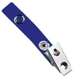 2-Hole Badge Clip with Blue Strap - 500 - All Things Identification