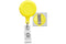 Yellow Badge Reel with Clear Vinyl Strap | Belt Clip - 25 - All Things Identification
