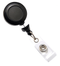 Black No-Twist Badge Reel with Clear Vinyl Strap | Belt Clip - 25 - All Things Identification