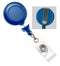 Navy Blue No-Twist Badge Reel with Clear Vinyl Strap | Belt Clip - 25 - All Things Identification