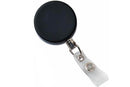Black /Chrome Heavy-Duty Badge Reel with Wire Cord Reinforced Vinyl Strap | Belt Clip - 25 - All Things Identification