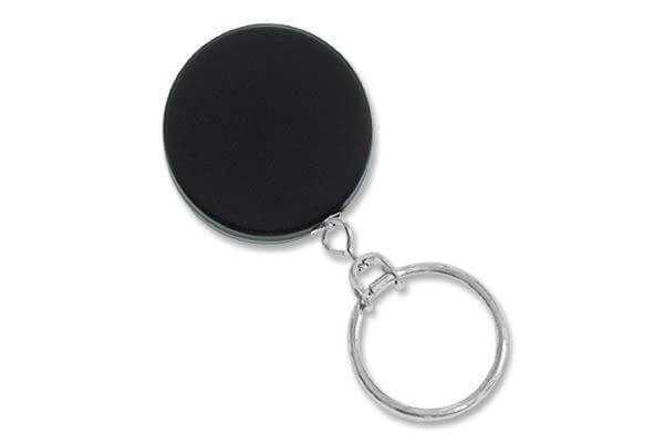 Badge Reel Black Chrome  with Chain Cord 2120-3325 - All Things Identification