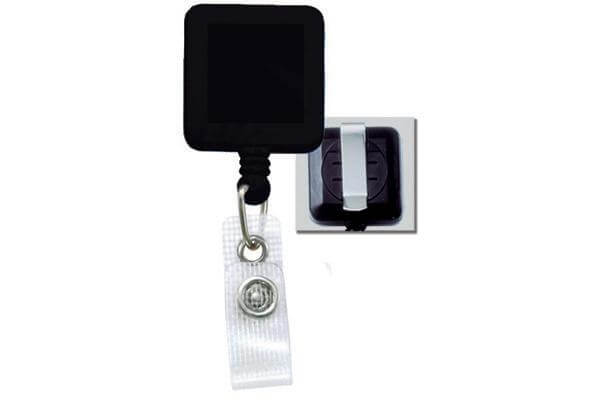 Black Badge Reel with Reinforced Vinyl Strap | Belt Clip - 25 - All Things Identification