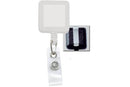 White Badge Reel with Reinforced Vinyl Strap | Belt Clip - 25 - All Things Identification