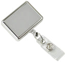 Chrome Rectangle Badge Reel - 25 - All Things Identification