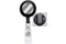 Black Badge Reel with Silver Sticker, Reinforced Vinyl Strap | Spring Clip - 25 - All Things Identification