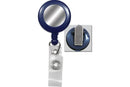 Blue Badge Reel with Silver Sticker, Reinforced Vinyl Strap | Spring Clip - 25 - All Things Identification