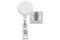 White Badge Reel with Clear Vinyl Strap | Spring Clip - 25 - All Things Identification