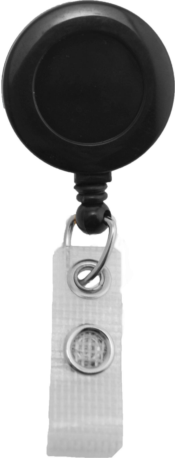 Black Badge Reel with Reinforced Vinyl Strap | Spring Clip - 25 - All Things Identification