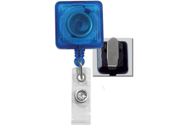 Blue Translucent Badge Reel - 25 - All Things Identification