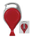 Red Proreel (Carabiner Style) with Card Clip | Belt Clip - 25 - All Things Identification