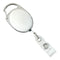 White Premier Carabiner Badge Reel with Slide Belt Clip | Clear Vinyl Strap - 25 - All Things Identification