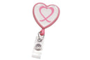 Pink Heart-Shaped Badge Reel - 25 - All Things Identification