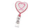 Pink Heart-Shaped Badge Reel - 25 - All Things Identification