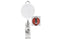 White Badge Reel with Clear Vinyl Strap | Belt Clip - 25 - All Things Identification
