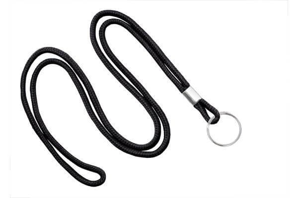 Black 1-8" Lanyard Key Ring - All Things Identification
