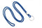 Royal Blue 1-8" Lanyard  Key Ring - All Things Identification