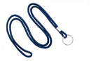 Navy Blue 1-8" Lanyard Key Ring - All Things Identification